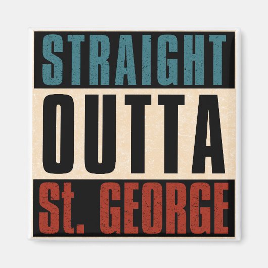 Straight Outta St. George Utah UT Magneet (Voorkant)