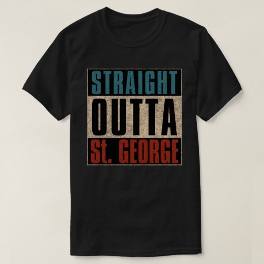 Straight Outta St. George Utah UT T-shirt (Design voorkant)