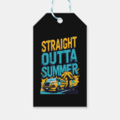 Straight Outta Summer - Retro Terug naar school Cadeaulabel (Voorkant)