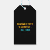 Straight Outta Summer - Retro Terug naar school Cadeaulabel (Achterkant)