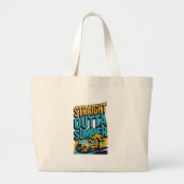 Straight Outta Summer - Retro Terug naar school Grote Tote Bag (Voorkant)