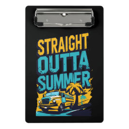 Straight Outta Summer - Retro Terug naar school Mini Klembord