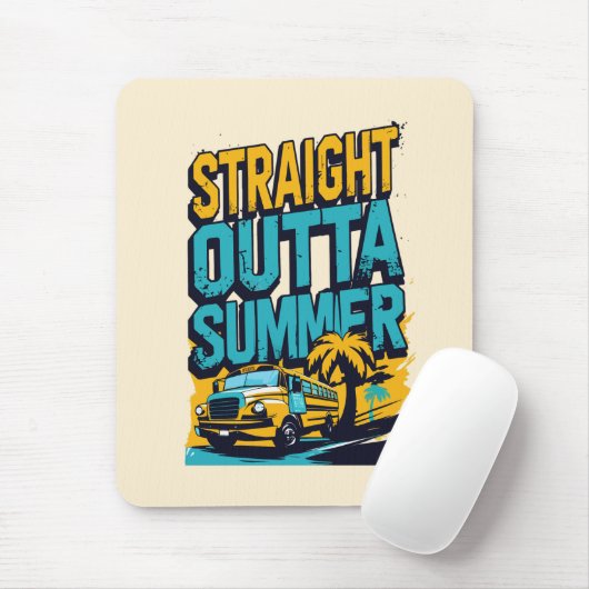 Straight Outta Summer - Retro Terug naar school Muismat (Met muis)