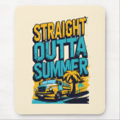 Straight Outta Summer - Retro Terug naar school Muismat (Voorkant)