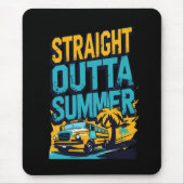 Straight Outta Summer - Retro Terug naar school Muismat (Voorkant)