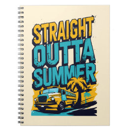 Straight Outta Summer - Retro Terug naar school Notitieboek