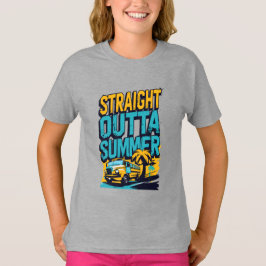 Straight Outta Summer - Retro Terug naar school T-shirt