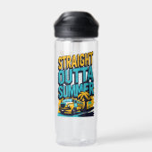 Straight Outta Summer - Retro Terug naar school Waterfles (Achterkant)