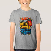 Straight Outta Summer Terug naar school T-shirt (Voorkant)