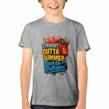 Straight Outta Summer Terug naar school T-shirt