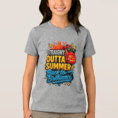 Straight Outta Summer Terug naar school T-shirt (Voorkant)