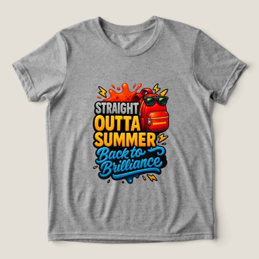 Straight Outta Summer Terug naar school T-shirt (Design voorkant)