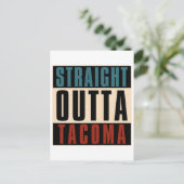Straight Outta Tacoma Washington WA Briefkaart (Staand voorkant)