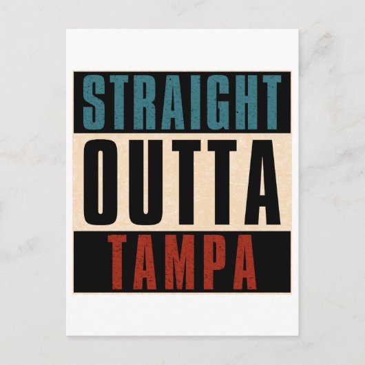 Straight Outta Tampa Florida Verenigde Staten Briefkaart (Voorkant)
