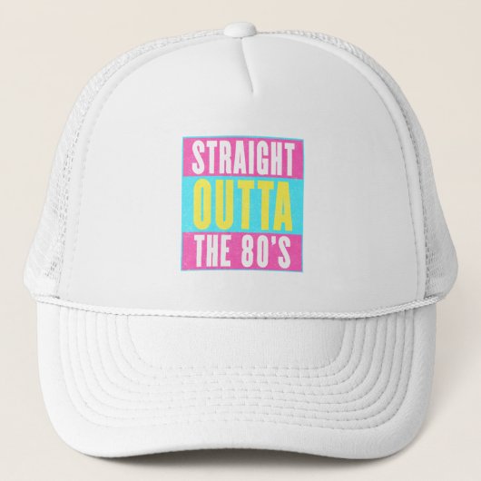 Straight Outta the 80  Retro Gen X Trucker Pet (Voorkant)