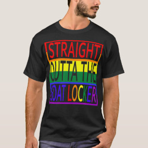 Straight Outta the Goat Locker (Chief Navy) Rainbo T-shirt