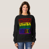 Straight Outta The Goat Locker Navy Chief Rainbow  Trui (Voorkant volledig)