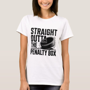 Straight Outta The Penalty Box Grappige Hockey T-shirt