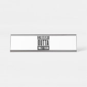 Straight Outta Toilet Tissue Funny Prepper Gifts Bureau Naambordje (Voorkant)