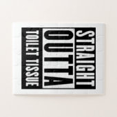 Straight Outta Toilet Tissue Funny Prepper Gifts Legpuzzel (Horizontaal)