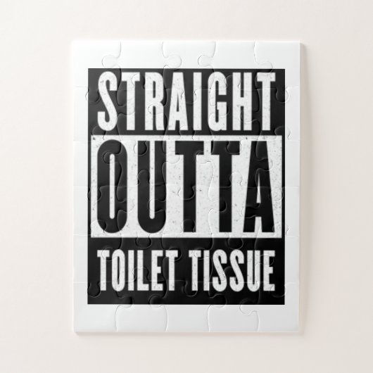 Straight Outta Toilet Tissue Funny Prepper Gifts Legpuzzel (Verticaal)
