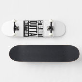 Straight Outta Toilet Tissue Funny Prepper Gifts Persoonlijk Skateboard (Horizontaal)