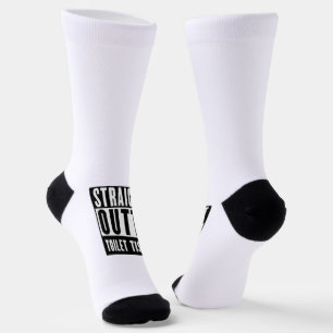 Straight Outta Toilet Tissue Funny Prepper Gifts Sokken