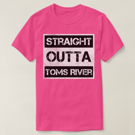 Straight Outta Toms River New Jersey  Distr T-shirt (Design voorkant)