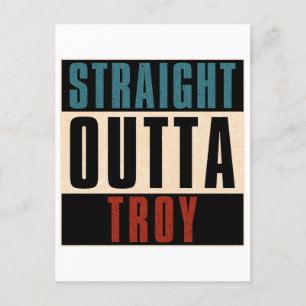 Straight Outta Troy Michigan MI Briefkaart