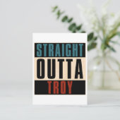 Straight Outta Troy Michigan MI Briefkaart (Staand voorkant)