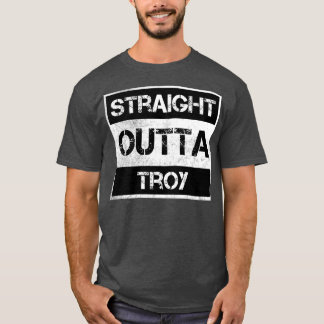Straight Outta Troy stad Michigan  nood T-shirt