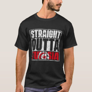 Straight Outta Tunesië Flag T-shirt