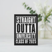 Straight Outta University 2025 noodlijdende versie Briefkaart (Staand voorkant)