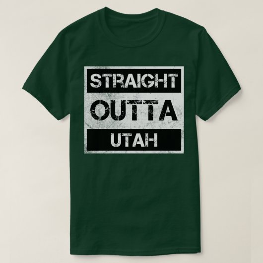 Straight Outta Utah UT Verdrietig Souvenir T-shirt (Design voorkant)