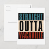Straight Outta Vacaville California CA Briefkaart (Voorkant / Achterkant)