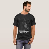Straight Outta Vallejo-stadskaart (LARGE PRINT) T-shirt (Voorkant volledig)