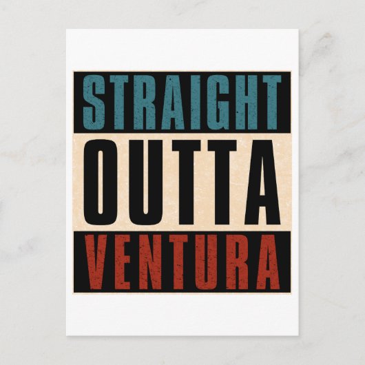 Straight Outta Ventura California CA Briefkaart (Voorkant)