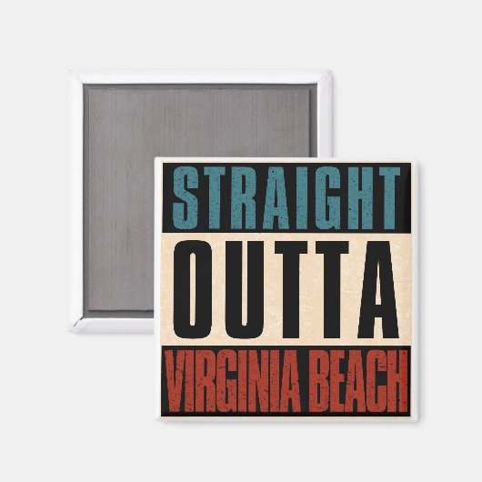 Straight Outta Virginia Beach Virginia VA Magneet (Voorkant / Achterkant)