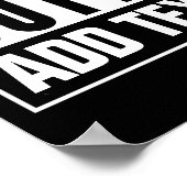 Straight Outta - Voeg hier uw eigen tekst toe Poster (Hoek)