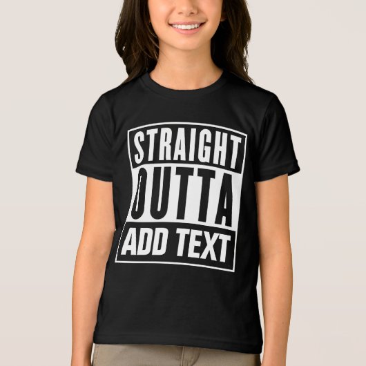 Straight Outta - Voeg hier uw eigen tekst toe Tri-Blend Shirt (Voorkant)