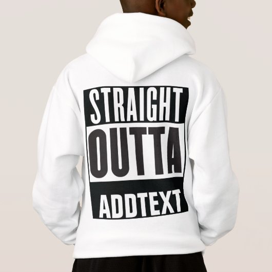 Straight Outta voegt jouw tekst toe (Achterkant)