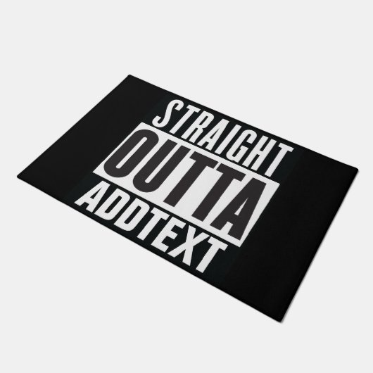 Straight Outta voegt jouw tekst toe Deurmat (Schuin)