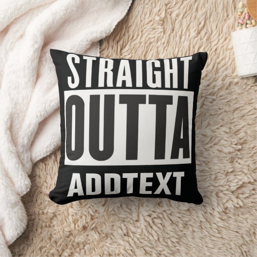 Straight Outta voegt jouw tekst toe Kussen (Deken)