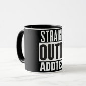 Straight Outta voegt jouw tekst toe Mok (Voorkant links)