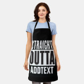 Straight Outta voegt jouw tekst toe Schort (Gedragen)