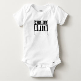 Straight Outta "_________" voor lichte baby t-shir