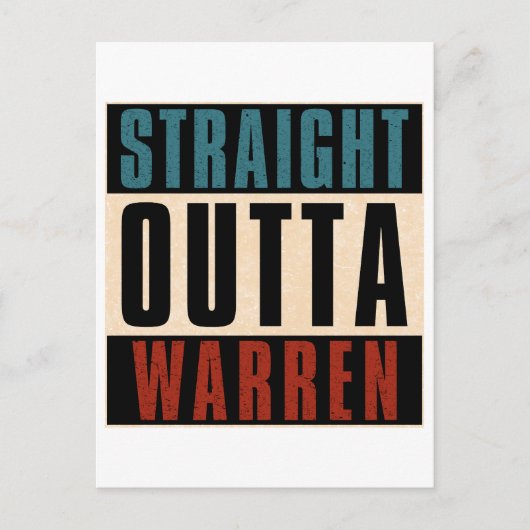 Straight Outta Warren Michigan MI Briefkaart (Voorkant)