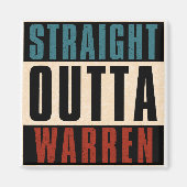 Straight Outta Warren Michigan MI Magneet (Voorkant)