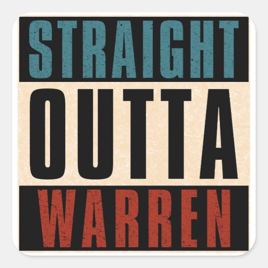 Straight Outta Warren Michigan MI Vierkante Sticker (Voorkant)