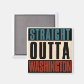 Straight Outta Washington District van Columbia DC Magneet (Voorkant / Achterkant)